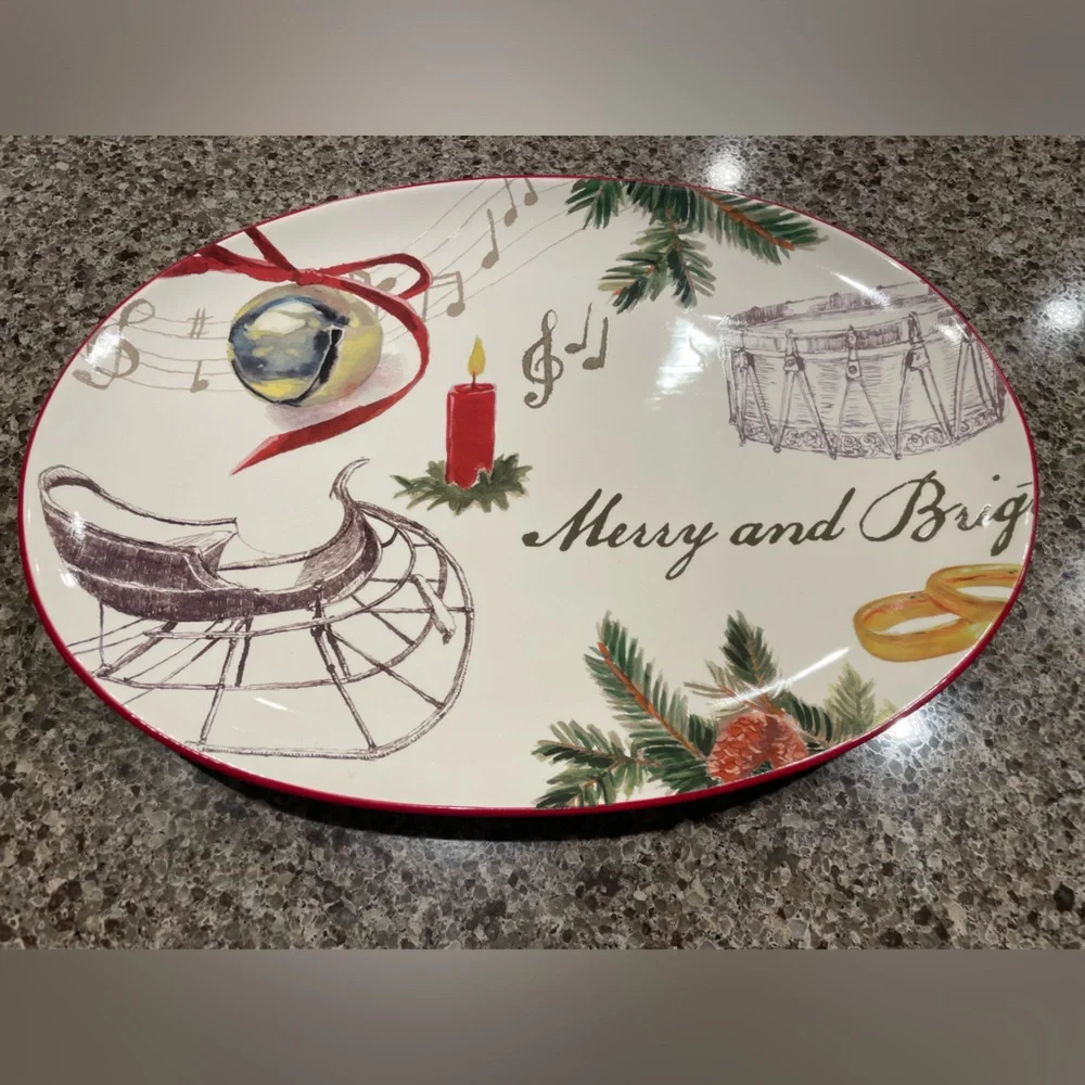 William Sonoma holiday platter - Picture 1 of 5